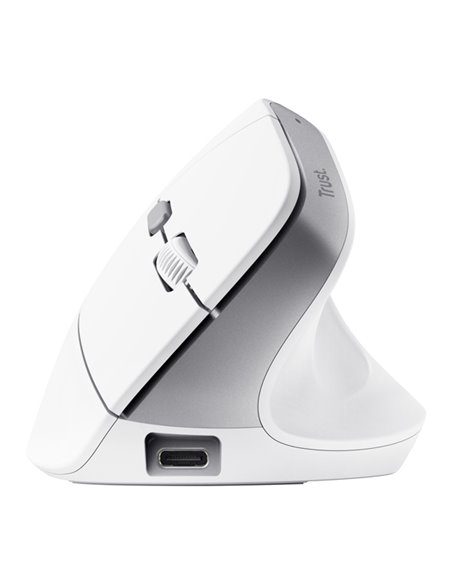 Mouse Ergonomico Bayo II wireless Bianco -Trust 25398