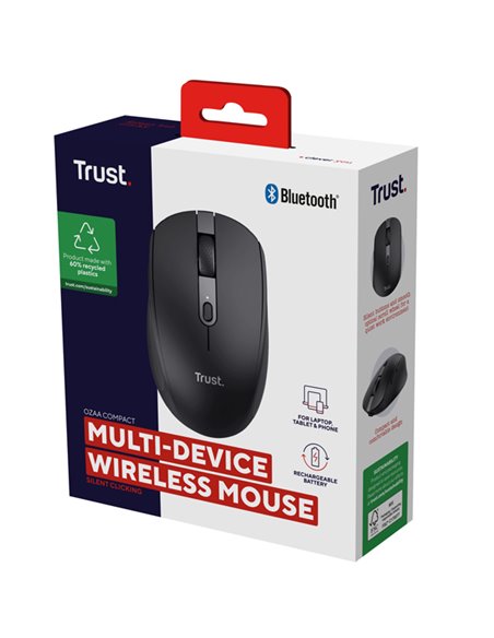 Mouse OZAA wireless Nero -Trust 24819 TRUST TASTIERE E MOUSE