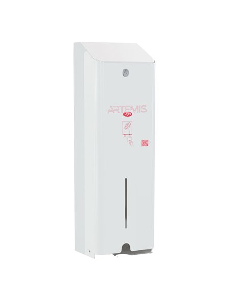 Dispenser per assorbenti Artemis 1 colonna metallo verniciato bianco Mar Plast A976LASM