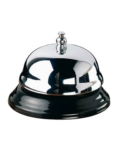 Campanello reception Ø10 cm argento/nero Leone T5246