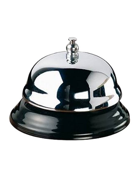 Campanello reception Ø10 cm argento/nero Leone T5246