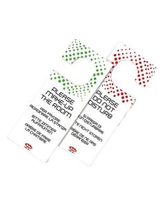 Conf da 20 appendiporta hotel "non disturbare" cartoncino plastificato Leone W4102
