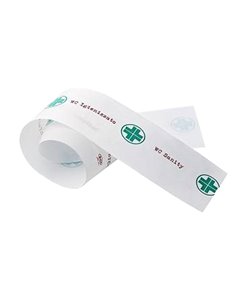 Conf 1000 Strisce garanzia per WC carta bianco/verde Leone W5201