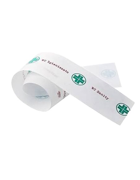 Conf 1000 Strisce garanzia per WC carta bianco/verde Leone W5201