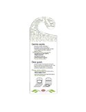 Conf. 20 Appendiporta hotel "cambio asciugamani" cartoncino plastificato Leone W4105