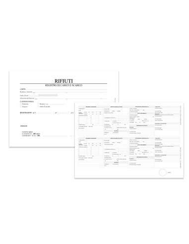 Blocco registro carico/scarico rifiuti 100 copie RENTRI 29,7X21,5cm DU6930RE000 DU6930RE000
