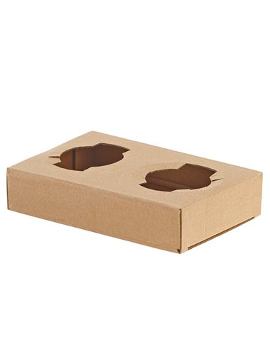 Conf 50 Portabicchieri asporto da 2 posti 17x11x3,5cm carta kraft avana Leone H0737 LEONE CONTENITORI PER ALIMENTI-BORSE-CESTE