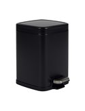 Bidone Pico con pedale e vaschetta 4L nero satinato Perfetto 28151