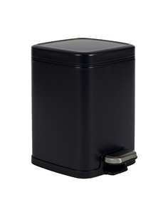 Bidone Pico con pedale e vaschetta 4L nero satinato Perfetto 28151