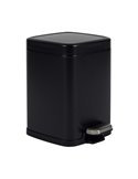 Bidone Pico con pedale e vaschetta 6L nero satinato Perfetto 28161