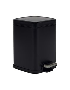 Bidone Pico con pedale e vaschetta 6L nero satinato Perfetto 28161