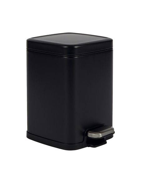 Bidone Pico con pedale e vaschetta 6L nero satinato Perfetto 28161