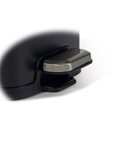 Bidone Pico con pedale e vaschetta 6L nero satinato Perfetto 28161