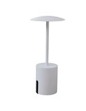 Lampada da tavolo Rocket a LED in alluminio bianco King Collection L1776514