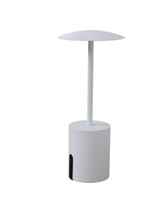 Lampada da tavolo Rocket a LED in alluminio bianco King Collection L1776514