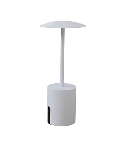 Lampada da tavolo Rocket a LED in alluminio bianco King Collection L1776514
