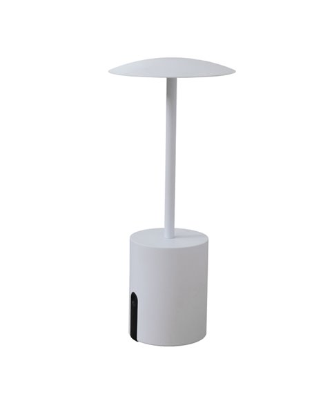 Lampada da tavolo Rocket a LED in alluminio bianco King Collection L1776514