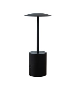 Lampada da tavolo Rocket a LED in alluminio nero L1776515