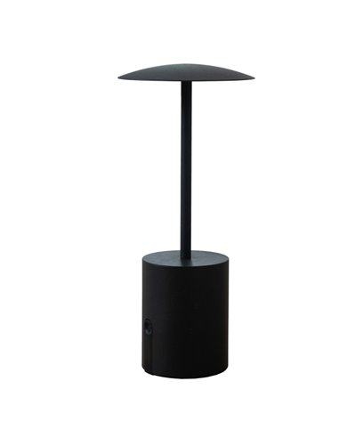 Lampada da tavolo Rocket a LED in alluminio nero L1776515