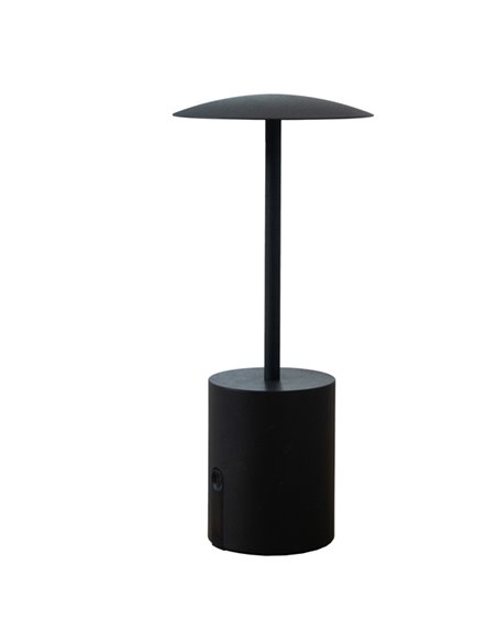 Lampada da tavolo Rocket a LED in alluminio nero L1776515