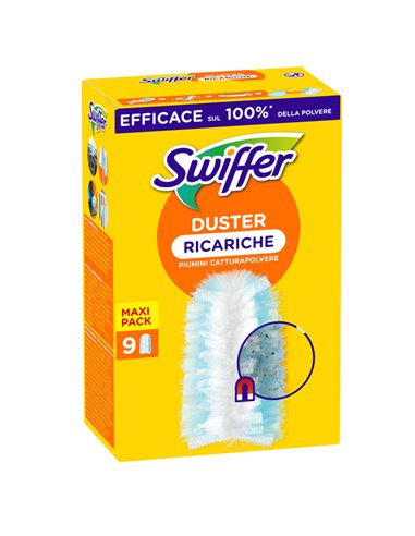 Swiffer Duster - SCATOLA 9 PIUMINI RICARICA USAGETTA PG262 SWIFFER PANNI e SPUGNE