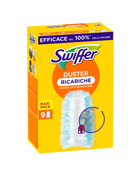 Swiffer Duster - SCATOLA 9 PIUMINI RICARICA USAGETTA PG262 SWIFFER PANNI e SPUGNE