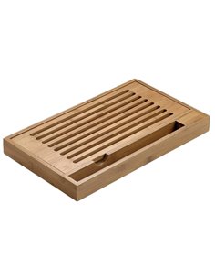Tagliere antibriciole in bamboo 40x24x4cm Leone S0102