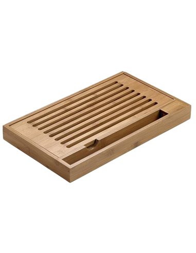Tagliere antibriciole in bamboo 40x24x4cm Leone S0102