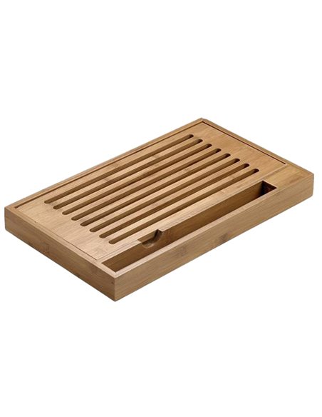Tagliere antibriciole in bamboo 40x24x4cm Leone S0102
