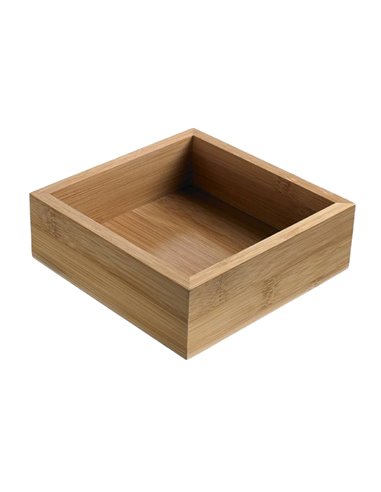 Contenitore buffet 15,3x15,3x5cm bamboo Leone S4003