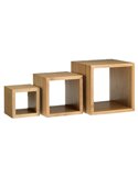 Set 3 alzate buffet Cubo misure assortite bamboo Leone S0128