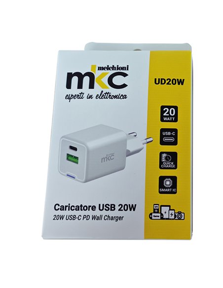 Caricatore rapido 2 porte USB 20 W MKC 491929601 MKC ADATTATORI-CARICATORI DA VIAGGIO E FINDER