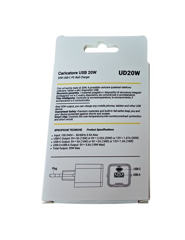 Caricatore rapido 2 porte USB 20 W MKC 491929601 MKC ADATTATORI-CARICATORI DA VIAGGIO E FINDER