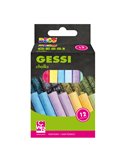 Scatola 12 gessetti tondi 10x81mm colori assortiti Deco 12508