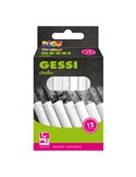 Scatola 12 gessetti tondi 10x81mm bianchi Deco 12509