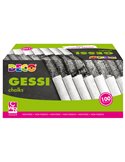 Scatola 100 gessetti tondi 10x81mm bianchi Deco MY/W100