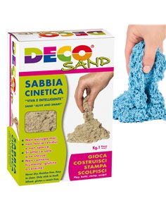 Sabbia cinetica Deco Sand 1 kg azzurro DECO 10849/1 DECO PASTE MODELLABILI