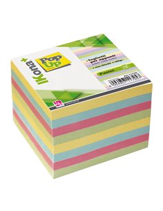 Cubo foglietti carta colori pastello 740fg 9,5x9,5cm IKONA+ 11725 IKona+ BLOCCHI A CUBO-BLOCCHI NUMERATI