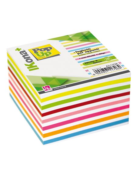 Cubo foglietti carta striped 720fg 9,5x9,5cm IKONA+ 11726 IKona+ BLOCCHI A CUBO-BLOCCHI NUMERATI