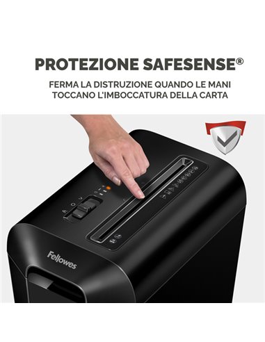 Distruggidocumenti a frammenti LX65 Nero Fellowes 4400701 FELLOWES A FRAMMENTI E MICROFRAMMENTI