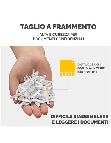 Distruggidocumenti a frammenti M-7CM Nero Fellowes 4701801 FELLOWES A FRAMMENTI E MICROFRAMMENTI