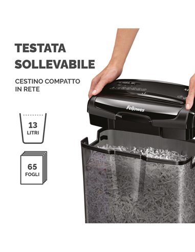 Distruggidocumenti a frammenti M-7CM Nero Fellowes 4701801 FELLOWES A FRAMMENTI E MICROFRAMMENTI