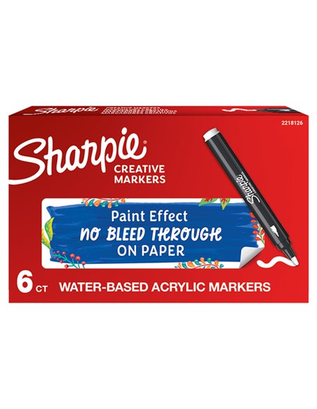 Marcatore acrilico Creative Marker punta tonda bianco Sharpie 2218126 SHARPIE A BASE D'ACQUA