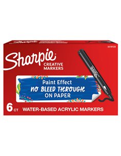 Marcatore acrilico Creative Marker punta tonda nero Sharpie 2218123 SHARPIE A BASE D'ACQUA 2