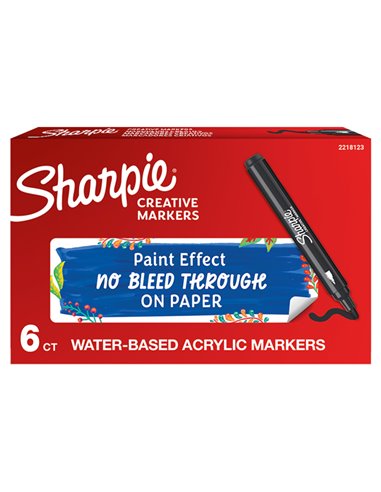 Marcatore acrilico Creative Marker punta tonda nero Sharpie 2218123 SHARPIE A BASE D'ACQUA