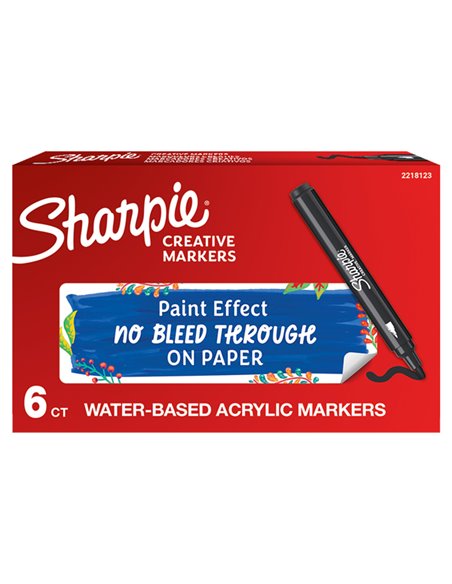 Marcatore acrilico Creative Marker punta tonda nero Sharpie 2218123 SHARPIE A BASE D'ACQUA