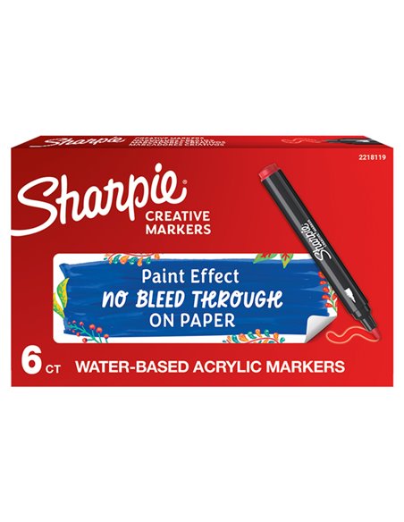 Marcatore acrilico Creative Marker punta tonda rosso Sharpie 2218119 SHARPIE A BASE D'ACQUA