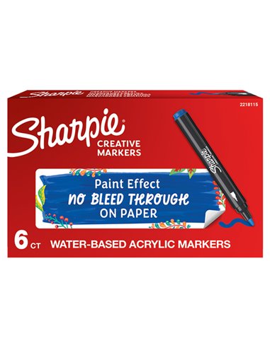 Marcatore acrilico Creative Marker punta tonda blu Sharpie 2218115 SHARPIE A BASE D'ACQUA