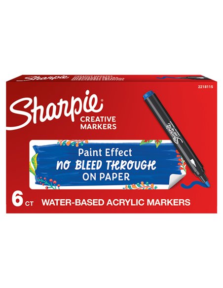 Marcatore acrilico Creative Marker punta tonda blu Sharpie 2218115 SHARPIE A BASE D'ACQUA