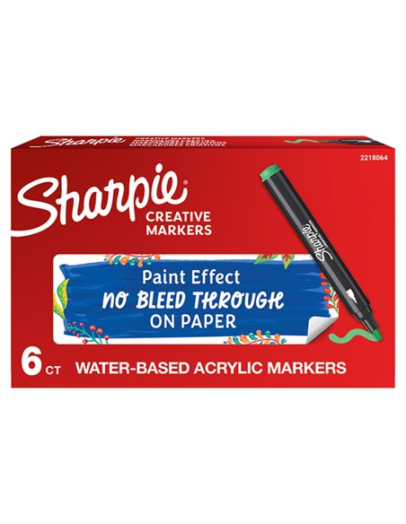 Marcatore acrilico Creative Marker punta tonda verde Sharpie 2218064 SHARPIE A BASE D'ACQUA